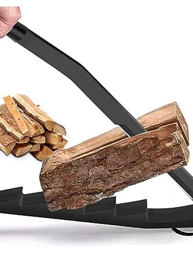 nástěnná štípačka na dřevo štípačka na dřevo přenosná kovová ruční štípačka na podpalování, ruční robustní řezačka palivového dřeva, klín na sušení palivového dřeva pro vysoké zatížení pro vnitřní i