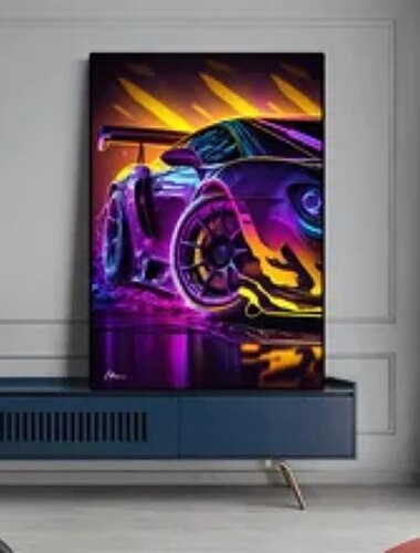 プリント キャンバス地プリント - 車載 近代の アートプリント