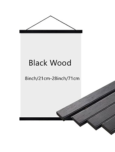 1 marco de suspensión de madera magnética diy, pino de nogal de teca para carteles, fotos, rollos, marcos de cuadros, impresiones en lienzo, pinturas, marcos magnéticos de obras de arte, arte de pared, decoración del hogar