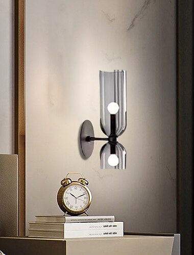 lightinthebox lampa de perete cu led sticla alb cald 24cm lampa moderna de perete cu fundal cu led camera de zi dormitor lumina de perete de interior aplice 1buc 110-240v