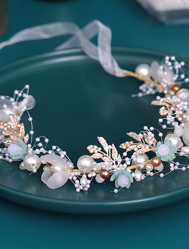  Headbands Hair Accessory Imitation Pearl Copper wire Wedding Party / Evening Wedding Bridal With Rhinestone Faux Pearl Headpiece Headwear dress to impress 2024