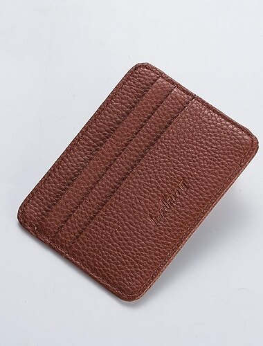 Fashion Ultra Slim Billetera para el Bolsillo Frontal Billetera para Hombres con 5 Ranuras para Tarjetas Billetera Minimalista de Viaje Ventanas para ID para Licencias de Conducir Tarjetas de