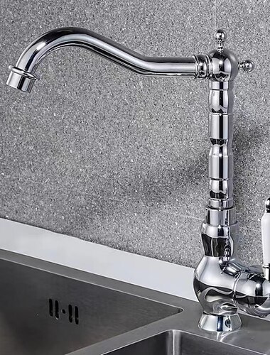 βρύσες μίκτη νεροχύτη βρύσης κουζίνας, βρύση σκάφους περιστρεφόμενη 360 μοιρών μονής χειρός με κρύο και ζεστό σωλήνα