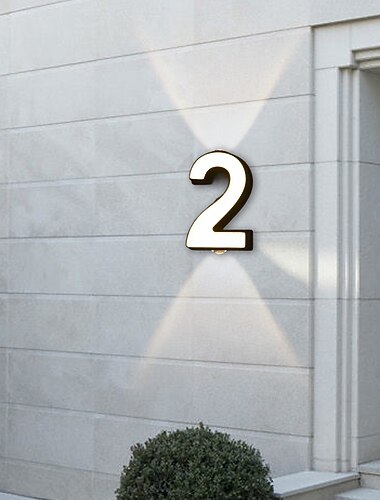 led talonumerot ulkoseinävalaisin ip65 vedenpitävä led kelluva kotiosoite numero ruostumaton teräs iso, modernit talonumerot ulkokäyttöön, pihalle, kadulle 110-240v