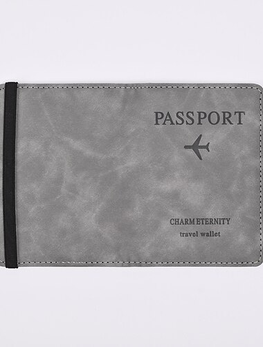 Custodia per passaporto in pelle con blocco RFID fascia elastica portacredito ID impermeabile portafoglio per uomini e donne organizer di documenti