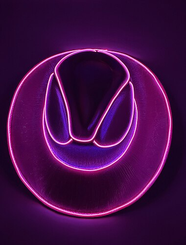 halloween jul el wire light up paljett jazzhatt vuxen neon led lysande festival festklädd keps för män och kvinnor