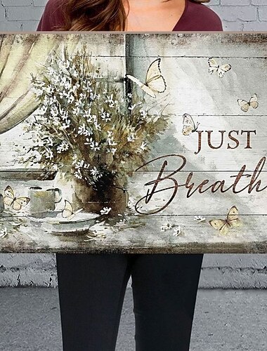 mots mur art toile le juste respirer impressions et affiches photos tissu décoratif peinture pour salon photos pas de cadre