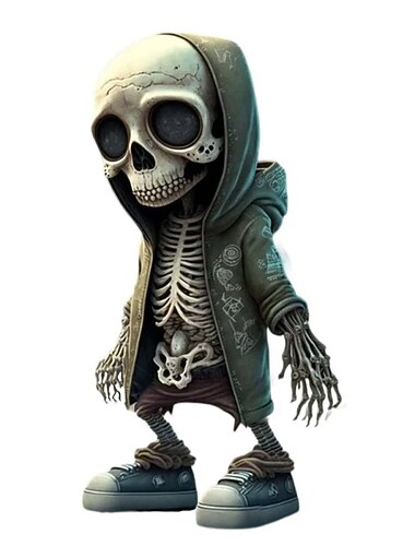 1pc acryl halloween skelet popmodel kan worden verzameldgrappige vakantie decoratie geschenkenkabouter standbeeld zombie kabouter standbeeld fantastische ornamenten schedel voor thuiskantoor kamer