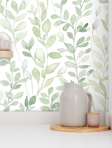 grå blommig tapet skala och sticka tapeter avtagbar pvc/vinyl självhäftande 17,7''x118''in(45cmx300cm) / 45x300cm för heminredning sovrum vardagsrum