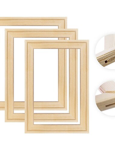 1 pc cadre en bois de pin impressions sur toile affiches cadre bricolage diamant cadre numérique peinture à l'huile cadre sans accessoires