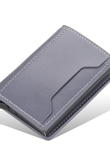 Baellerry Männer Aluminium Box antimagnetisches Diebstahl-Kartenetui RFID kurze automatische Pop-Karten-Typ Damen-Karten-Set