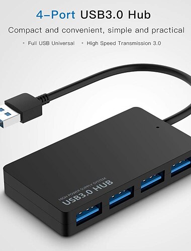 Hub USB 3.0 Hub USB 3.0 ultra-sottile a 4 porte adattatore portatile espansione ad alta velocità hub multi USB splitter cavo adattatore per PC portatile