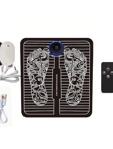 Tapis de massage électrique EMS pour pieds soulagement de la douleur relaxe les pieds points d'acupuncture mat de massage stimulation musculaire améliore la circulation sanguine cadeau de la