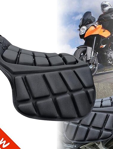 Nouveau coussin de protection de siège de moto universel respirant housse de siège de moto coussin de siège 3d accessoires d'absorption des chocs