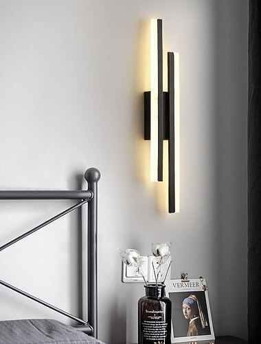 lightinthebox led arandela lâmpada vaidade luz ip20 interior minimalista tira linear montagem na parede luz longa decoração de casa luminária luzes de lavagem de parede interior para sala de estar