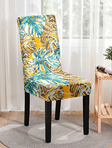 Housse de chaise de salle à manger à feuilles extensibles, souple, durable, lavable, protection de meubles pour salle à manger, fête