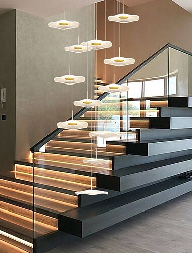 180 cm تصميم واحد تصميم الجزيرة أضواء معلقة معدن أكريليك مطلي طلاء ملون الحديث أسلوب الشمال 110-120V 220-240V