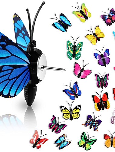 30 stuks stereoscopische 3D-simulatie vlinder pushpins creatieve pushpins decoratieve bloemen kurk boord nagels voor prikborden, foto's, wandkaarten schoolbenodigdheden en accessoires 4x4cm/1.57''x1.57''