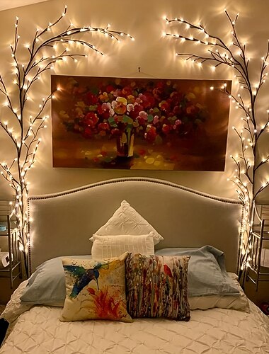 elegante Hochzeitsempfangsparty biegsame Weidenrankenlichter 8 Modi für die Heimdekoration 144 LEDs für Weihnachtsfeier Feiertagsdekor Zweig Rattanlampe Festivalhochzeitsdekoration