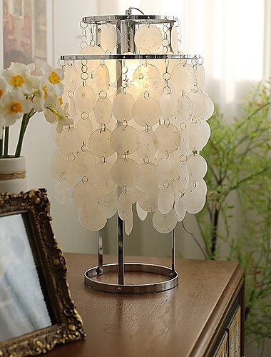 skořepinová noční stolní lampa dekorace ložnice noční lampička 110-240v