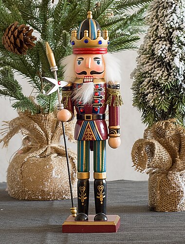 karácsonyi diótörő figurák díszek (30cm/11.81in), szobadekoráció, jelenetdekor, asztali dekoráció, karácsonyi kellékek, karácsonyi díszek