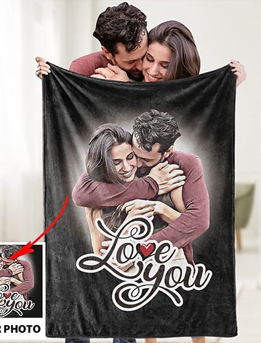 Coperta personalizzata Regali personalizzati Coperta in pile come regalo adatta per ragazzi ragazze e adulti Regalo di San Valentino personalizzato fatto su misura