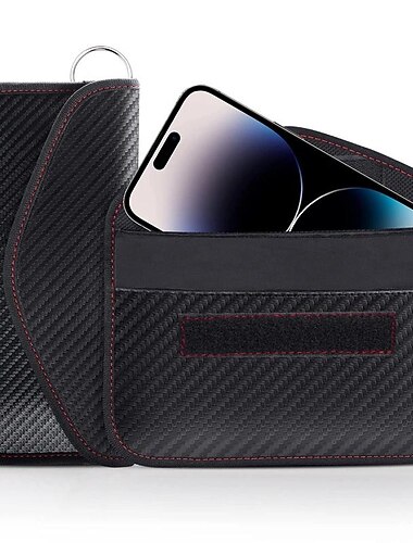 1 db Faraday Táska Telefonokhoz Autókulcsokhoz RFID Jel Blokkoló Táska Szénszálas Tok Adatvédelmi Védelem Kulcstartó Nyomkövetés Elleni Nyitásgátló TokBlokkoló és Kattinthat