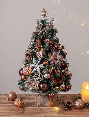 חבילת אור עץ חג המולד דלפק שולחני 45 ס"מ 60 ס"מ ציוד לקישוט עץ חג המולד זוהר