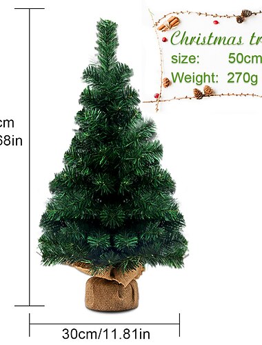 Künstlicher Weihnachtsbaum, grüner Weihnachtsbaum, Tischdekoration für Innenmöbel, Büro, Schränke, Kamine, Weihnachtsfeiern