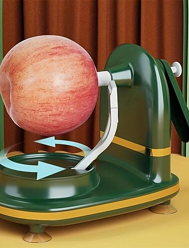 Éplucheur rotatif automatique de fruits, coupe-pomme à lames en acier inoxydable avec trancheuse à pommes, gadget de cuisine