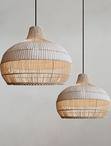 bambus lysekrone retro japansk idyllisk stil e26/e27 lysekrone loftbelysning er anvendelig til stue soveværelse restaurant cafe bar restaurant club110-240v
