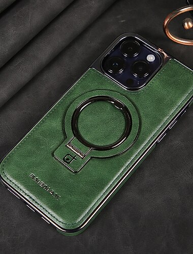 τηλέφωνο tok Για iPhone 16 15 14 Pro Max Plus 13 12 Pro Max Πίσω Κάλυμμα Θήκη μαγνητικής προσρόφησης με βάση στήριξης Μαγνητική Προστατευτικό για όλο το σώμα Ρετρό TPU PU δέρμα