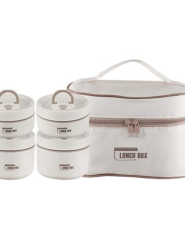 Fiambrera aislada, caja bento, contenedor de almuerzo aislado portátil, contenedor de alimentos apilable de acero inoxidable a prueba de fugas, para la escuela de adolescentes, cantina, escuela de