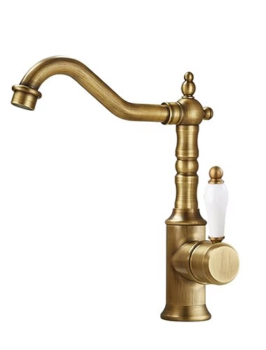 Håndvasken vandhane - Klassisk Galvaniseret Centersat Enkelt håndtag Et HulBath Taps