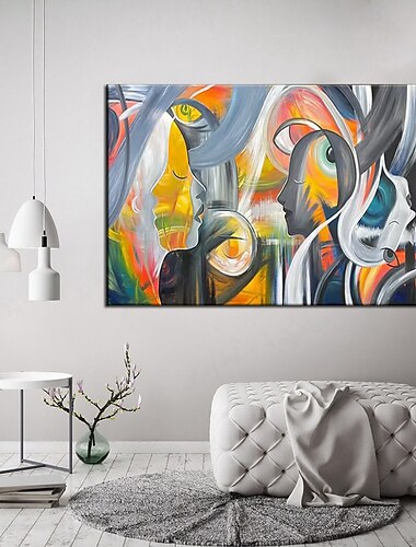 Handmade Modern Oil Painting Hand Painted Scandinavian Creative Portrait Oil Painting Fashion Week Giclee picture Wall Art Ballet Art Dance Art Canvas Art Decor Rolled Canvas