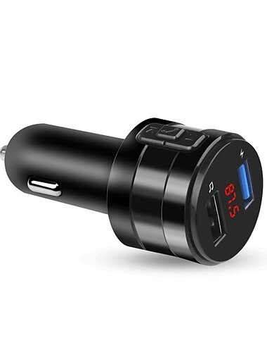 Bluetooth אלחוטי 5.0 רכב FM משדר נגן מוסיקה mp3 מתאם רדיו aux מטען USB כפול ערכות דיבורית לרכב