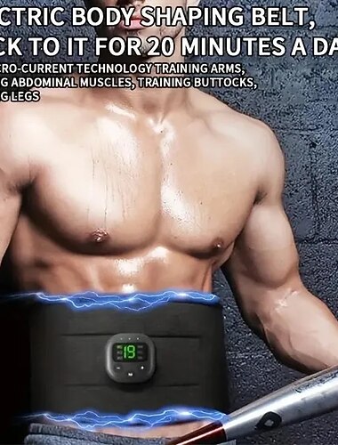 2023 EMS elektrischer Bauch-Slimming-Gürtel Smart Abdomen Muskelstimulator Bauchtrainer Fitness Valentinstagsgeschenk