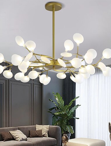  نجفة مضيئة بإضاءة led من الذهب الأسود 18/30/36/45/54 رؤوس بتصميم سبوتنيك معدن سبوتنيك تشطيبات مطلية على الطراز الاسكندنافي المعاصر 110-240 فولت