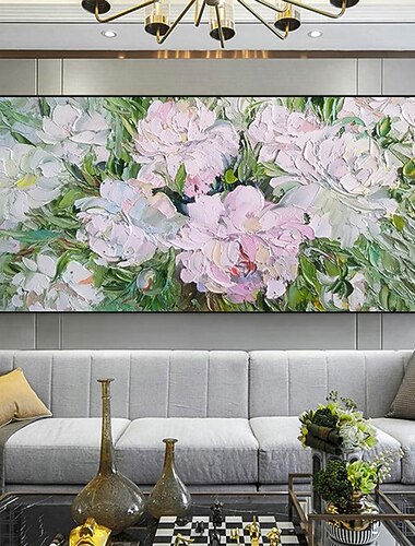 dipinto a olio fatto a mano su tela decorazione artistica da parete dipinto floreale originale dipinto di paesaggio floreale astratto per la decorazione domestica con cornice allungata/senza cornice