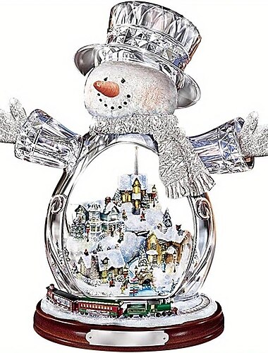 Kerst sneeuwman ornament, acryl 2D plat geprinte kerstboom optioneel acryl ornament en auto achteruitkijkspiegel accessoires