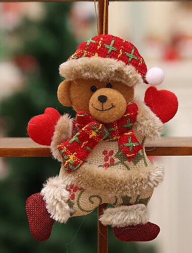 décorations d'arbre de Noël, poupées en tissu, bas de Noël pour enfants, pendentifs de Noël suspendus, décorations de maison festives, cadeaux parfaits pour les enfants, décor de Noël