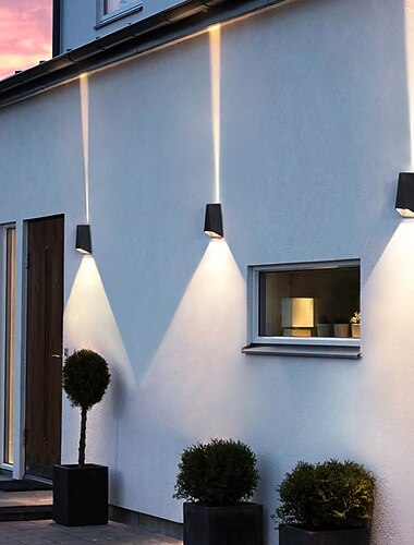 קאנטרי תאורת קירות חוץ טבע מתכת אור קיר IP65 110-120V 220-240V 6 W