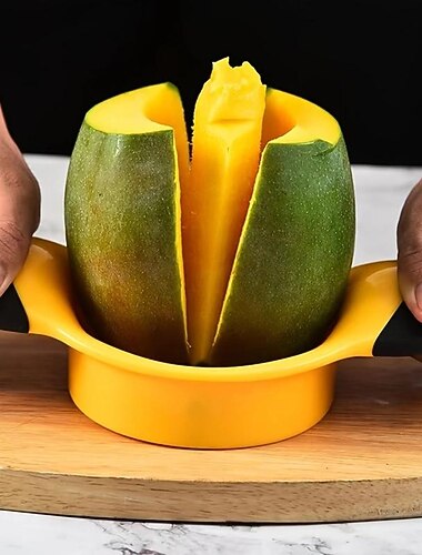 mangoskärare i rostfritt stål, fruktavdelare, mangoknivskärare, äppelskärare för fruktkärnor