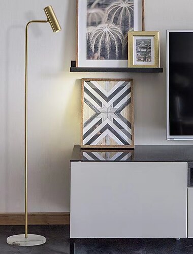 Staande lamp Voor Woonkamer / Slaapkamer Metaal 110-120V / 220-240V Zwart / Wit / Goud