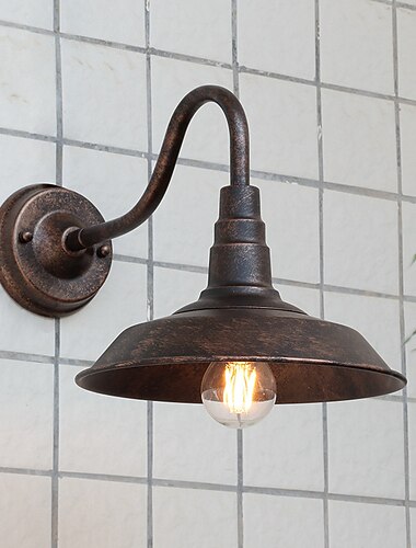 wandlamp Amerikaanse persoonlijkheid retro nostalgie buitenwandlamp gangpad hal balkon waterdichte wandlamp smeedijzeren patio 110-240v