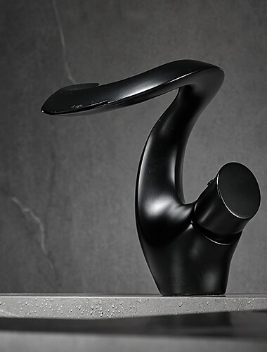 Wastafel kraan - Waterherfst Geschilderde afwerkingen Buitenbevestiging Enkele handgreep, één gatBath Taps