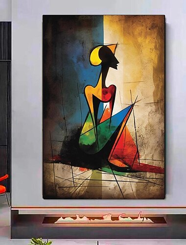 handgemalte abstrakte Malerei Textur Mädchen Original Ölgemälde auf Leinwand als personalisiertes Geschenk moderne Wanddekoration Mode Mädchen gerollte Leinwand (kein Rahmen)