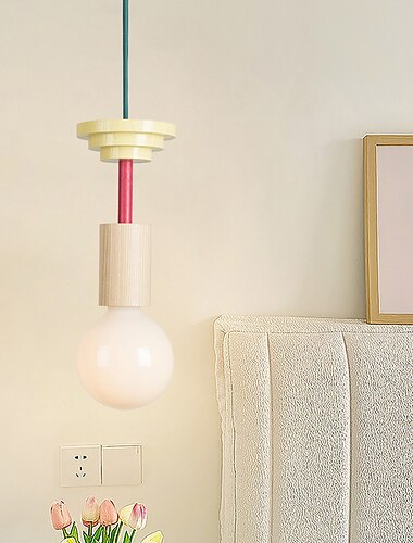 led pendellampe tre hengende lampe enkel kafé restaurant bar pendel lys metall taklampe til soverom barnerom 110-240v