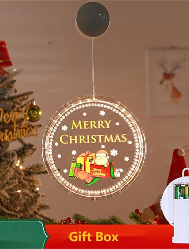 Luci Di Natale A Ventosa Decorazioni Di Natale Per La Casa Luci Per Appendere Le Finestre Luci Notturne Regalo Di Natale
