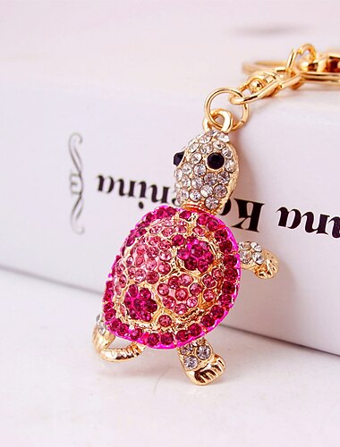 nieuwigheid strass schildpad sleutelhangers sleutelhanger mode dier schildpad metalen kristal portemonnee hanger cadeau